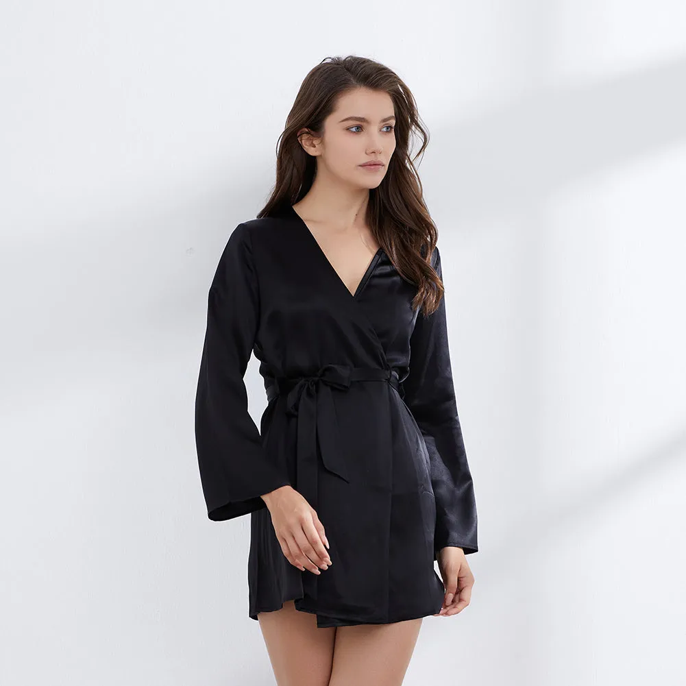 19 Momme Women's Short Silk Robe