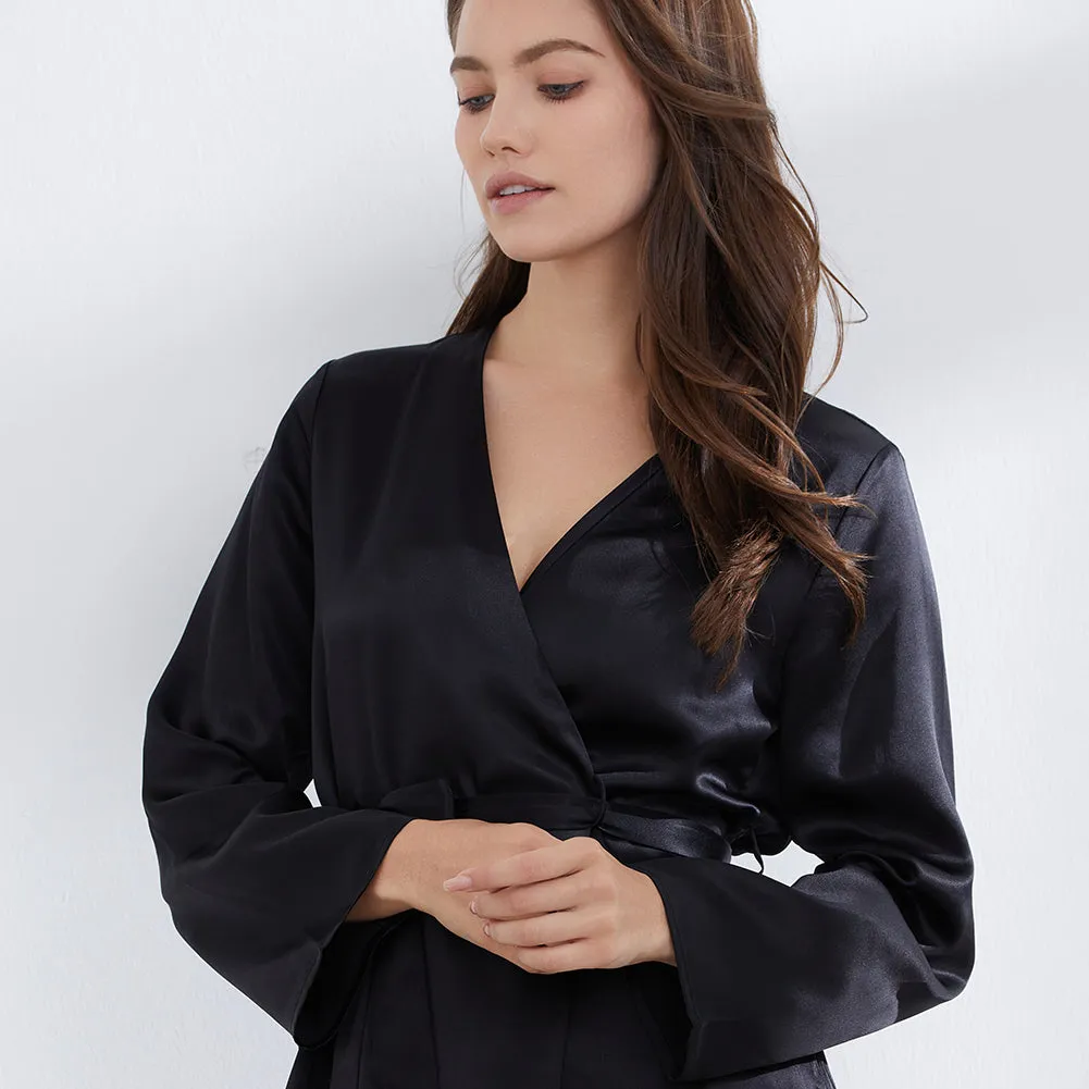 19 Momme Women's Short Silk Robe