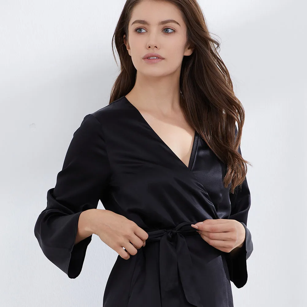 19 Momme Women's Short Silk Robe