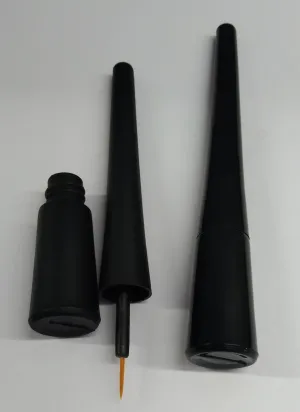 4ml Empty Plastic Minar Shape Mini Eyeliner Container Set - Matt Black