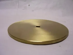 5-1/2" Round Flat Brass Check Plate - Brushed Brass
