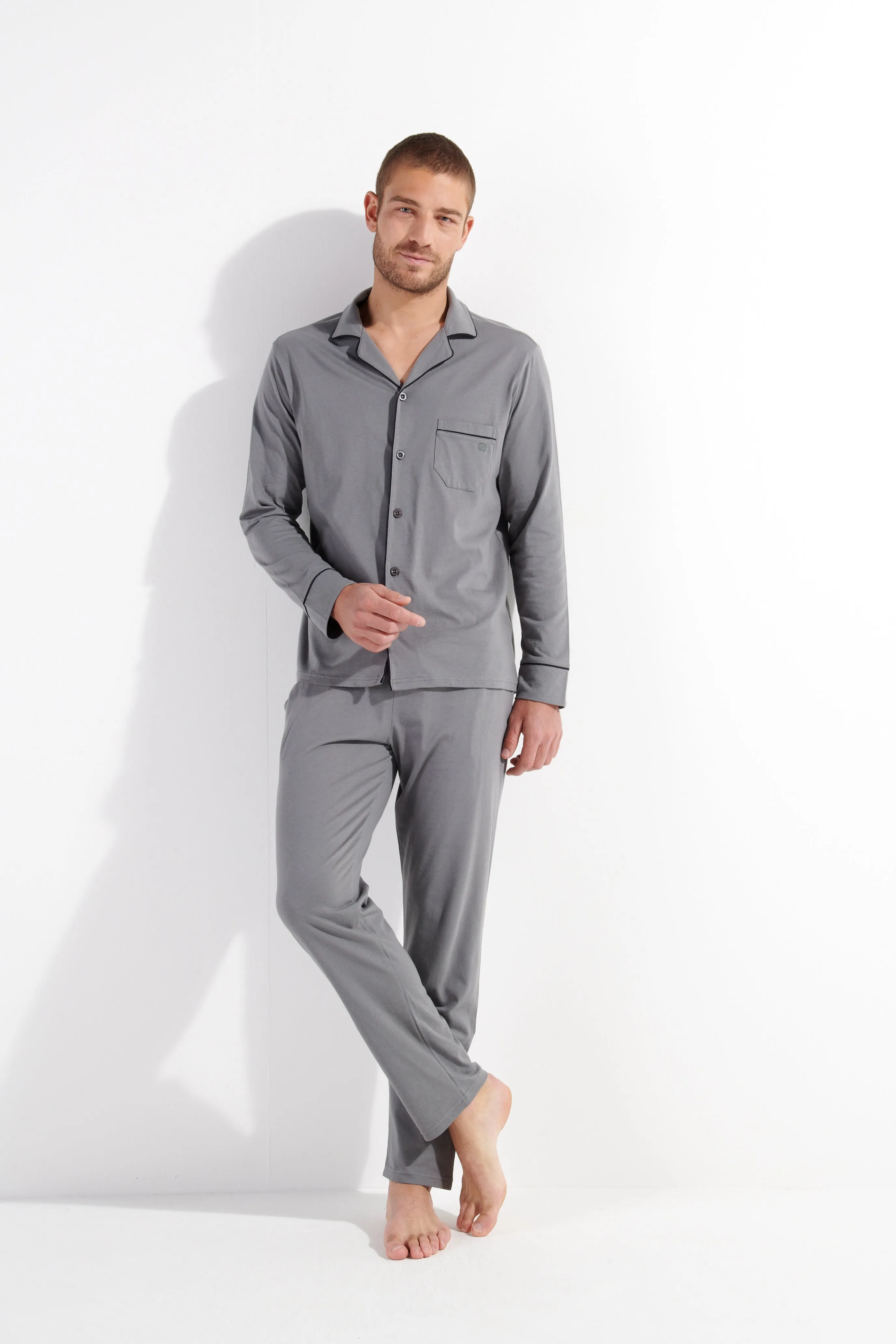 Albert Long Sleepwear Set | Grey 402802-00zu