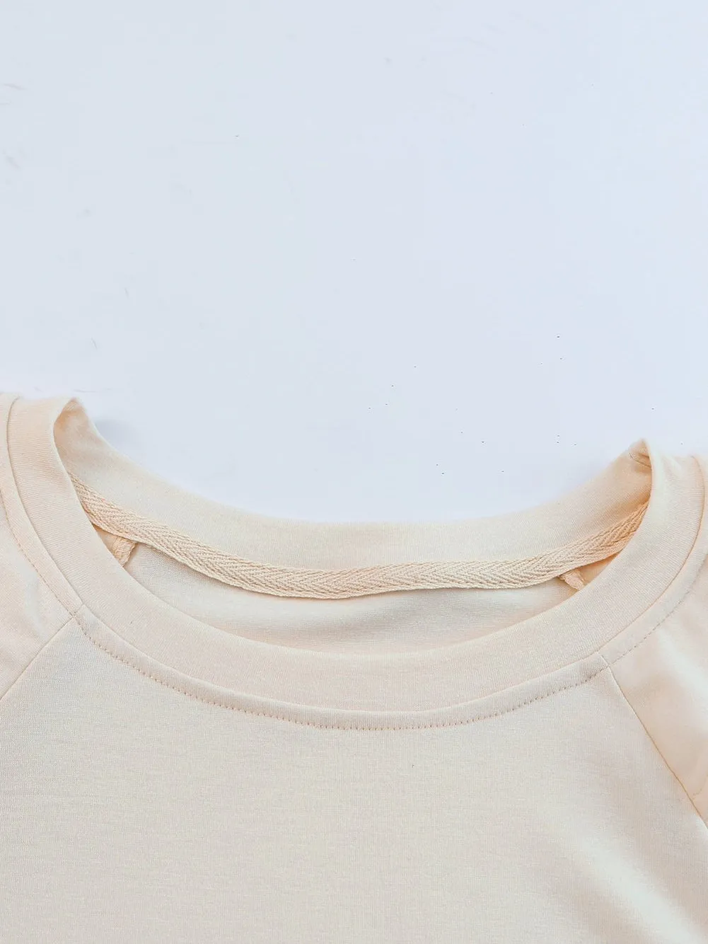 Apricot Tiered Ruffle Sleeve T-Shirt with Chic Style