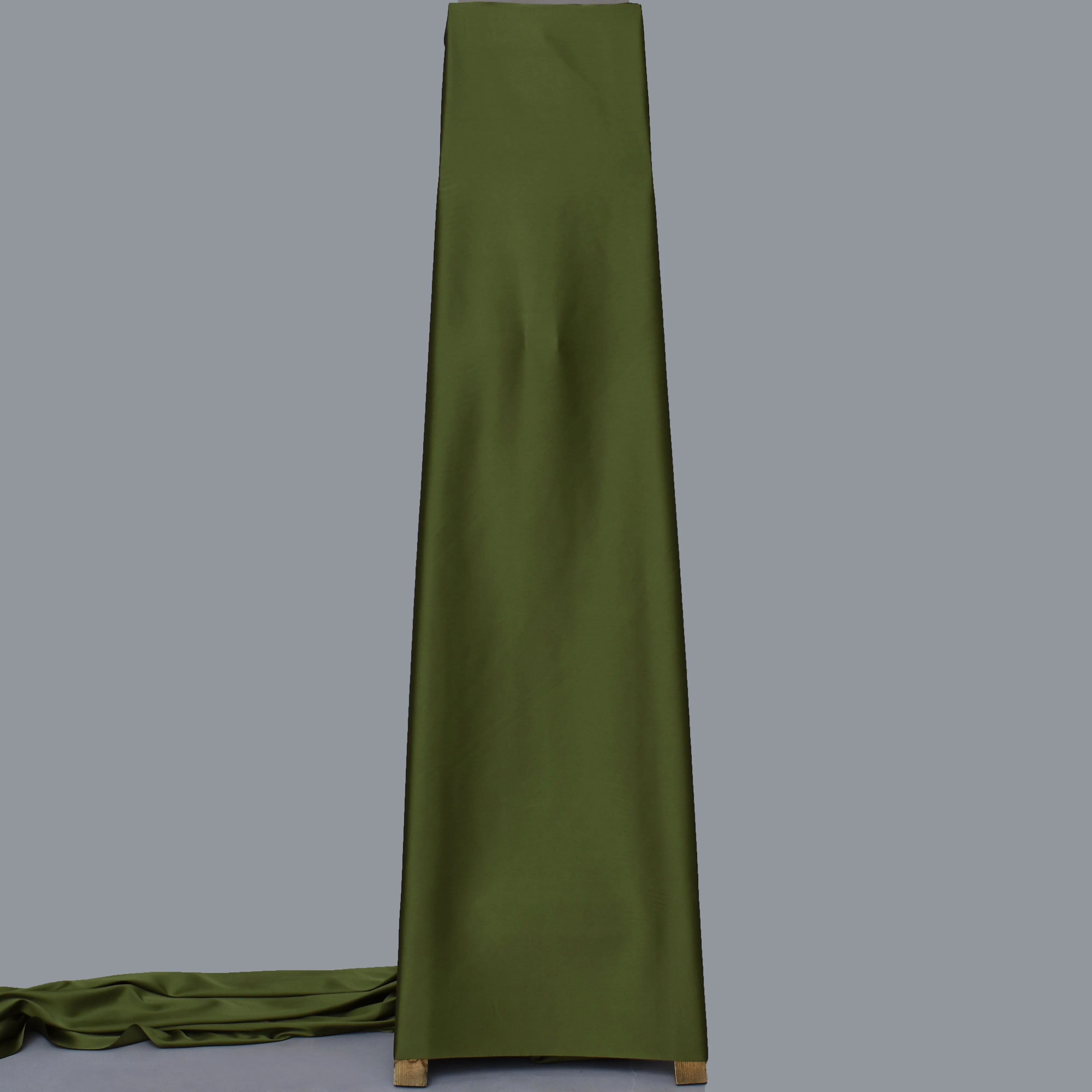 Army Green Color Armani Satin Fabric