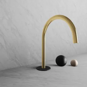 BARiL B35-8100-00L-JK-100 Wall-Mounted Lavatory Faucet Spout With Deck Mounted Handles