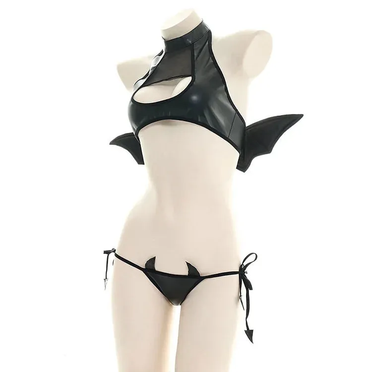 Bat Sexy Hollow Out Suit Lingerie Set
