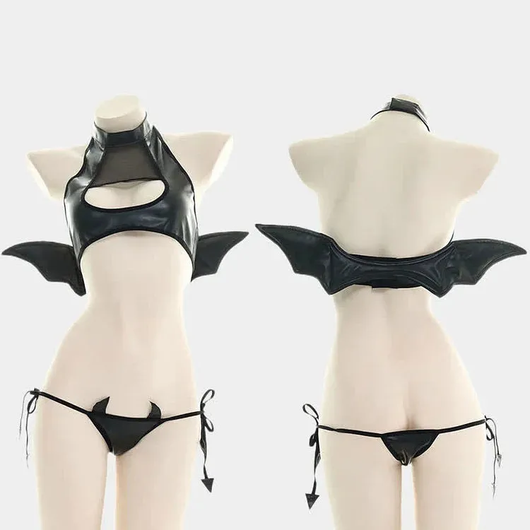 Bat Sexy Hollow Out Suit Lingerie Set