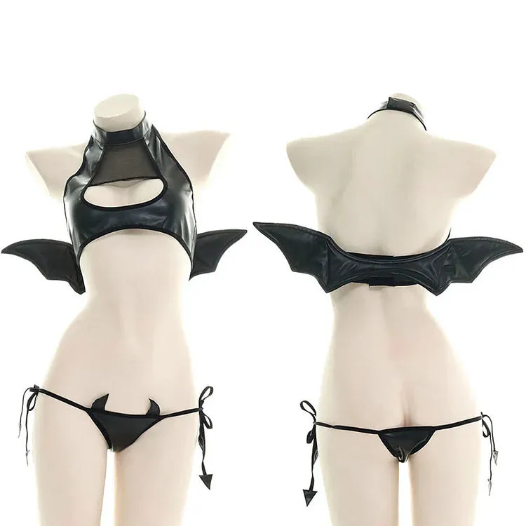 Bat Sexy Hollow Out Suit Lingerie Set