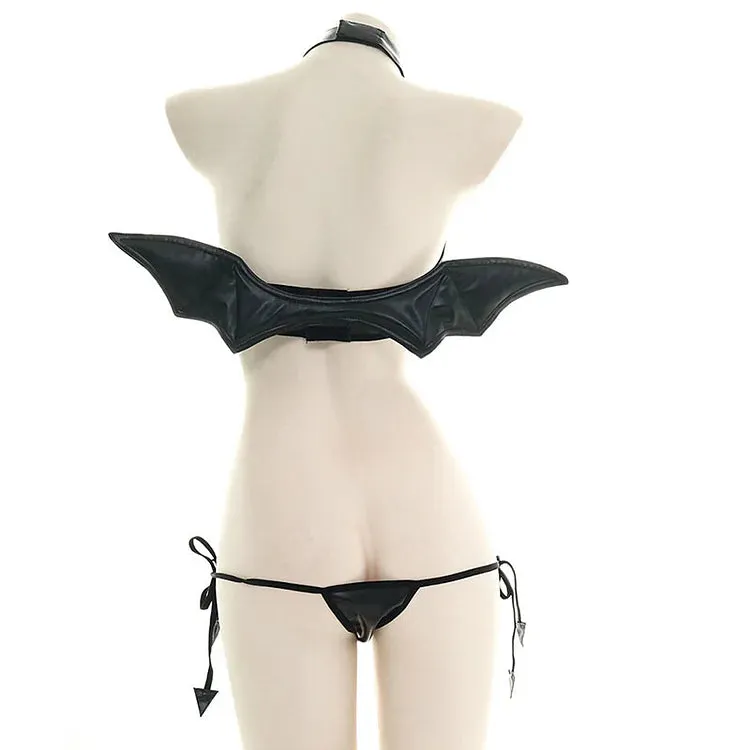 Bat Sexy Hollow Out Suit Lingerie Set