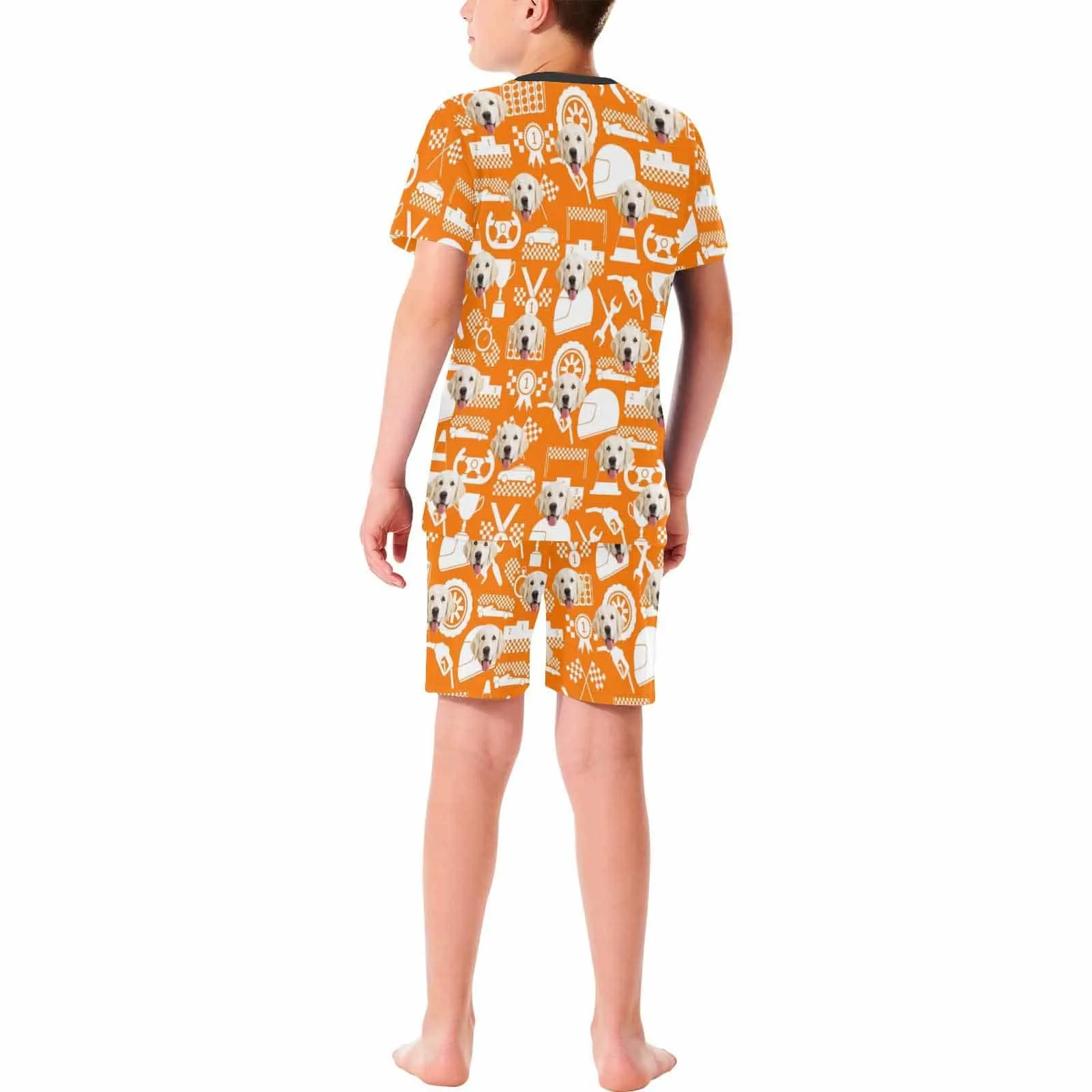 Big Boy Pajamas Custom Sleepwear with Face Pet Dog Personalized Pajama Set For Boys 8-15Y