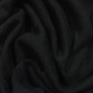 Black Bamboo Hemp Stretch Jersey Fabric - 310 GSM