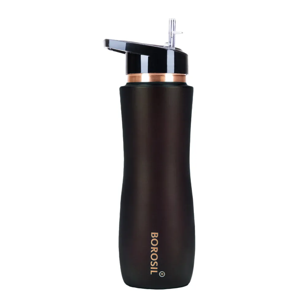 Borosil Sipper Copper Bottle, Brown, 750 ml
