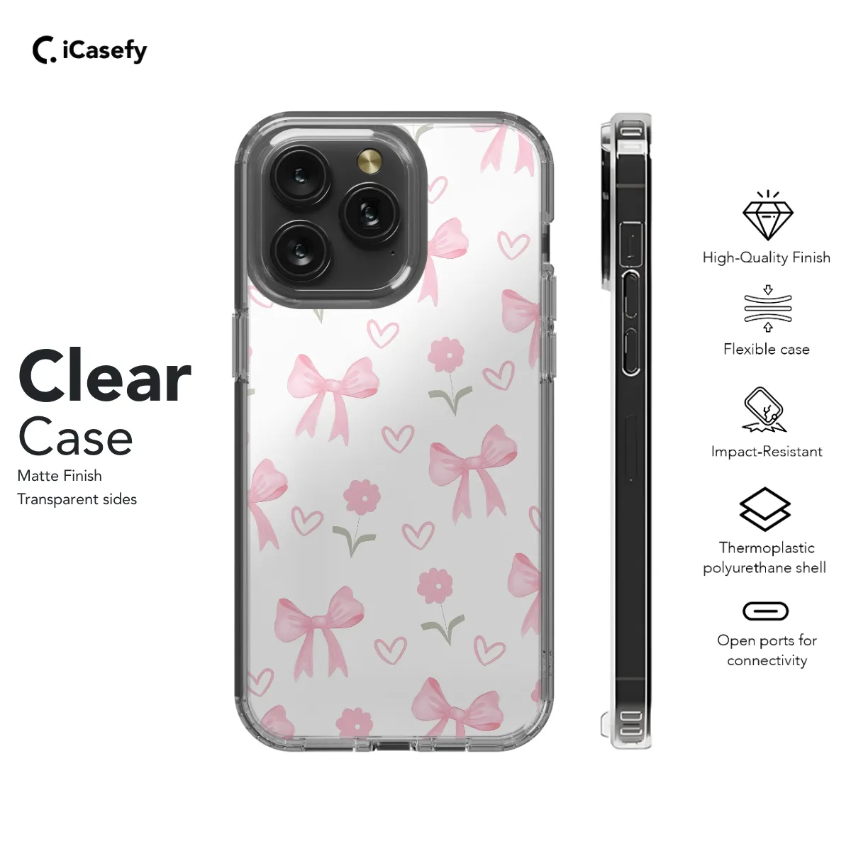 Bouquet Pink Coquette Bow Floral Phone Case iPhone Samsung Cover Pixel 1390