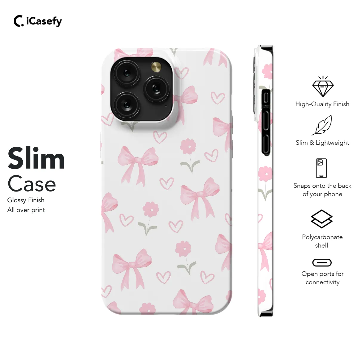 Bouquet Pink Coquette Bow Floral Phone Case iPhone Samsung Cover Pixel 1390