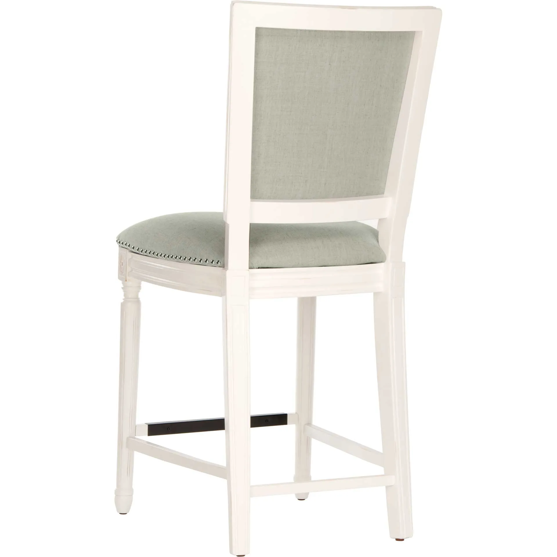Burst Rectangle Bar Stool Light Gray/Cream/Distressed White (Set of 2)