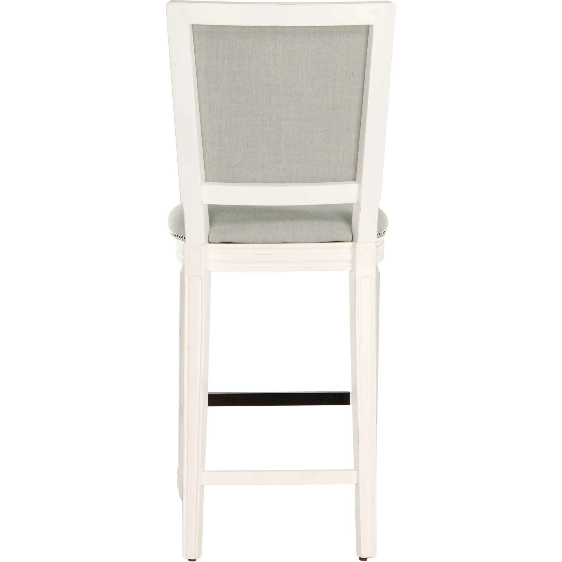 Burst Rectangle Bar Stool Light Gray/Cream/Distressed White (Set of 2)
