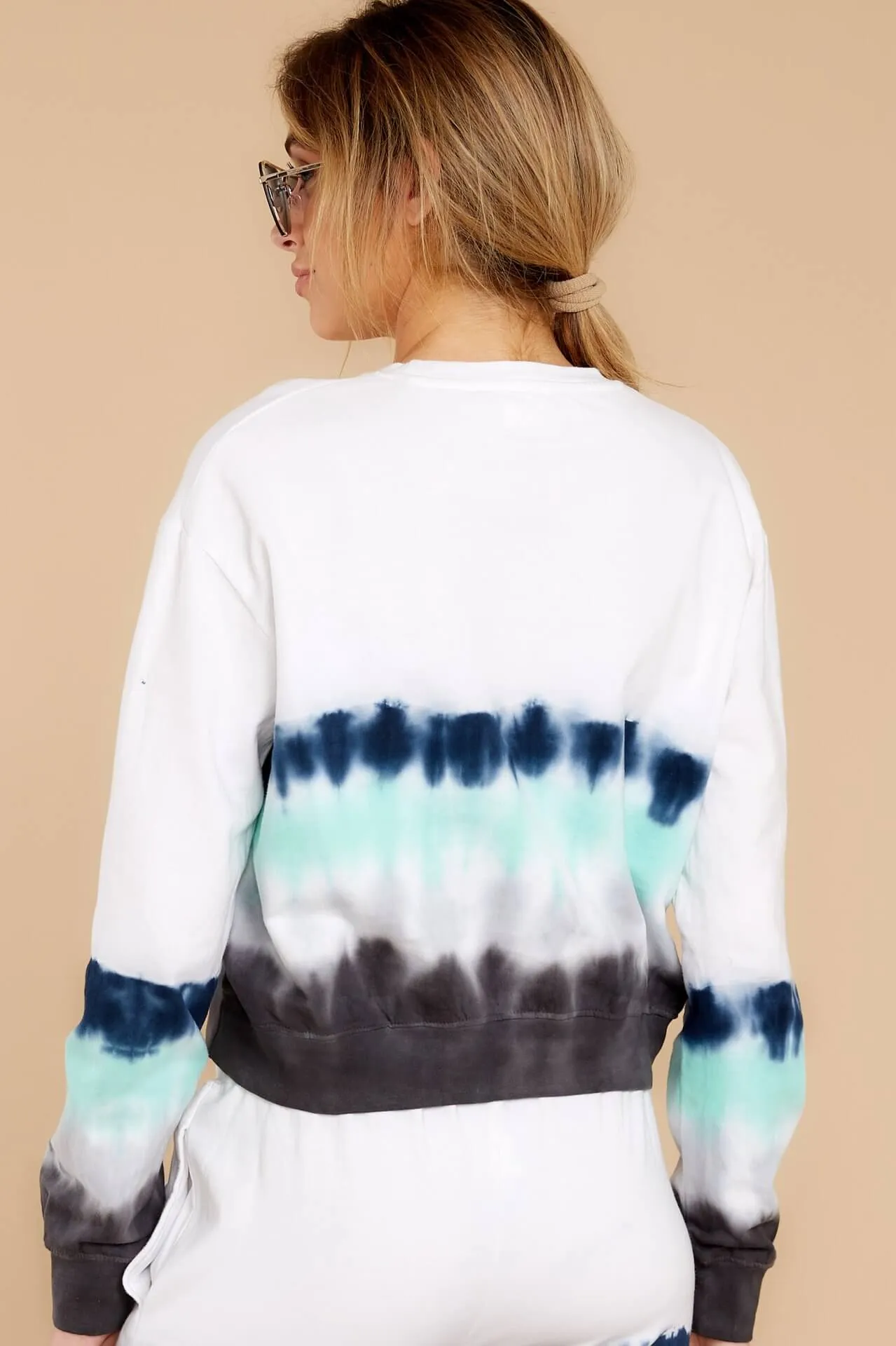 Casual Color Block Loose High Waist Long Sleeve Strap Two Pieces Set