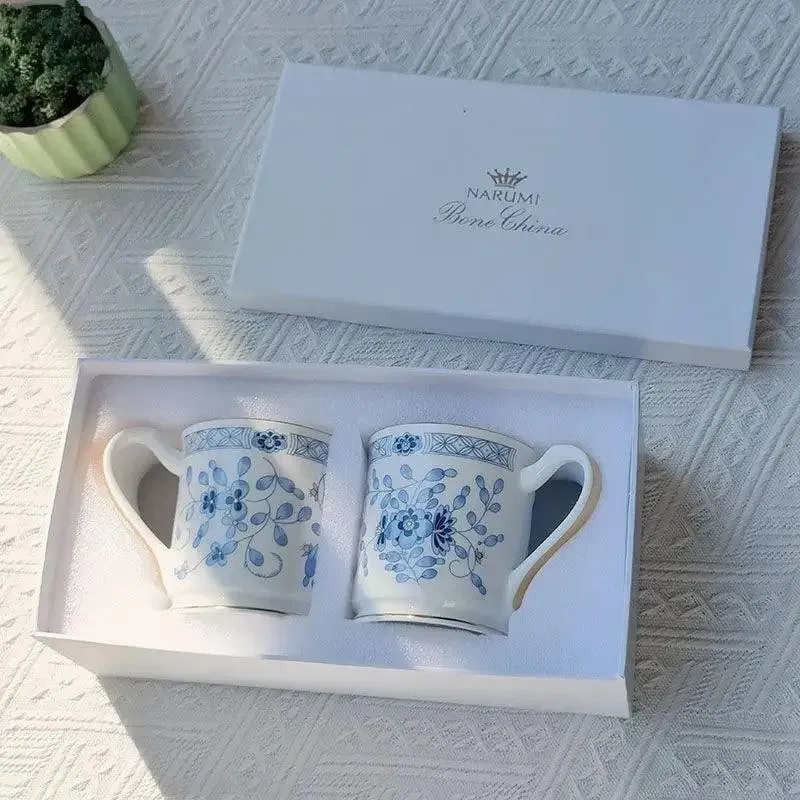 Charming Blue and White Japanese Porcelain Tea and Coffee Set