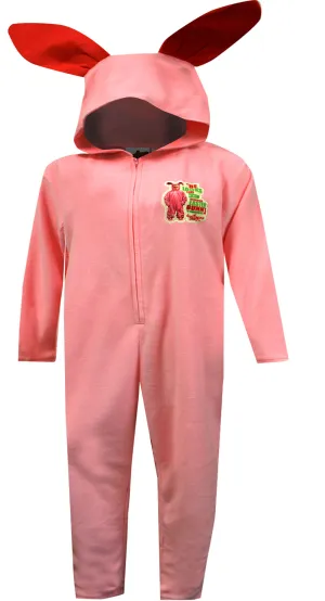 Christmas Story Ralphie Deranged Bunny One Piece Pajama Kids