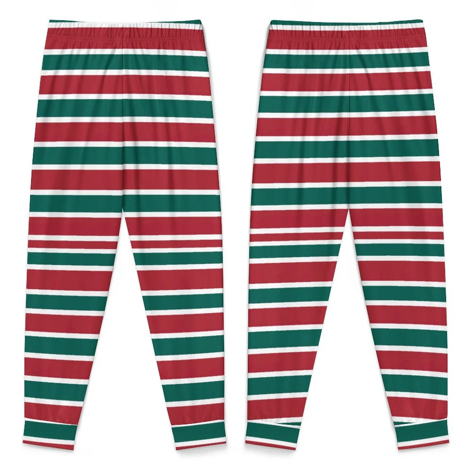 Christmas Striped Pajamas, Long Sleeve Pajama Set for Boys  (All-Over Printing), Holiday Pajamas
