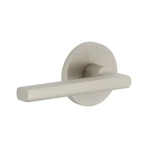 Circolo Rosette with Milano Lever in Satin Nickel