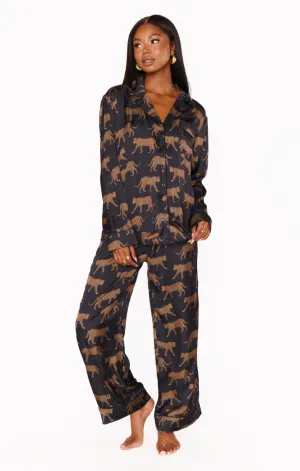 Classic PJ Set | Black Catwalk Silky