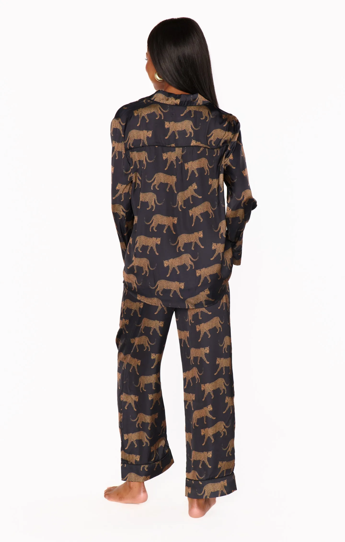 Classic PJ Set | Black Catwalk Silky
