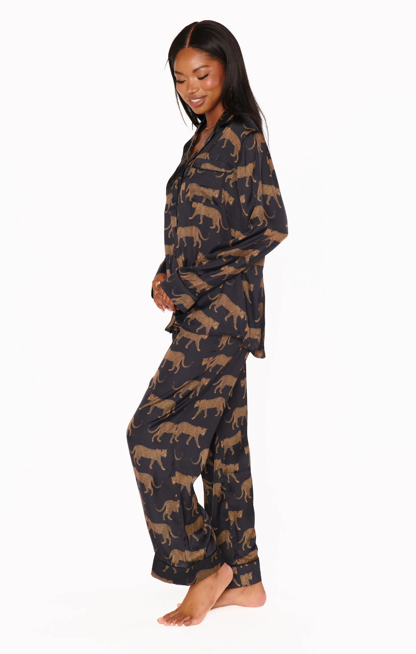 Classic PJ Set | Black Catwalk Silky