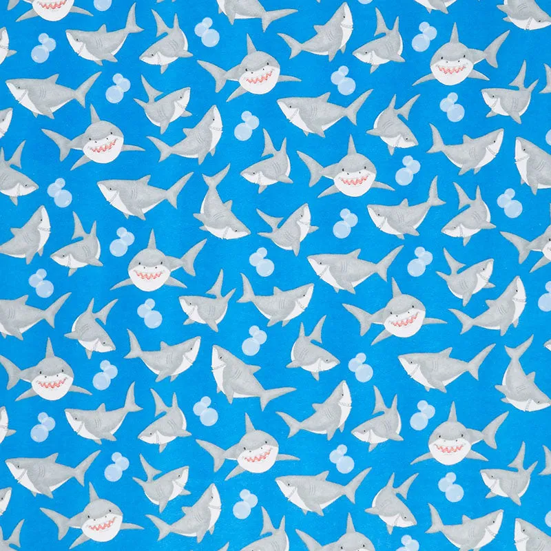 Comfy Flannel® - Sharks Blue Yardage