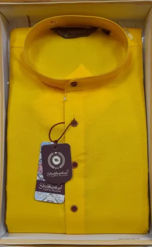 Cotton Solid Pattern Trendy Comfortable Stylish Full Sleeve Yellow