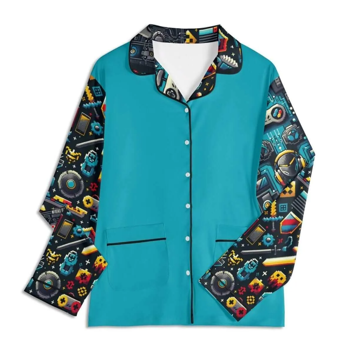 Cozy teal Gamer Tag PJs