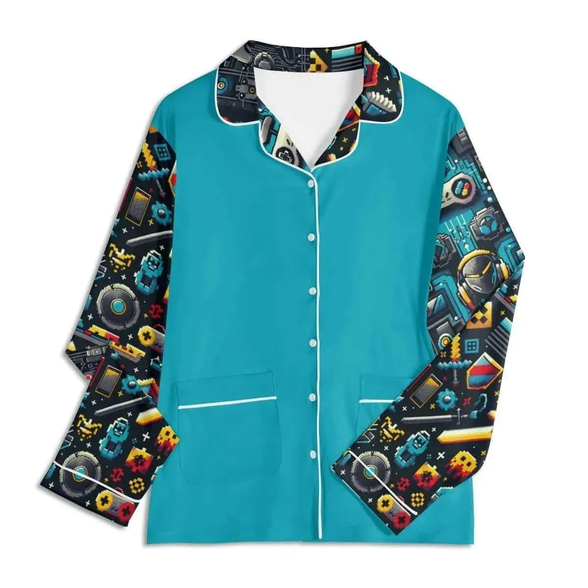 Cozy teal Gamer Tag PJs