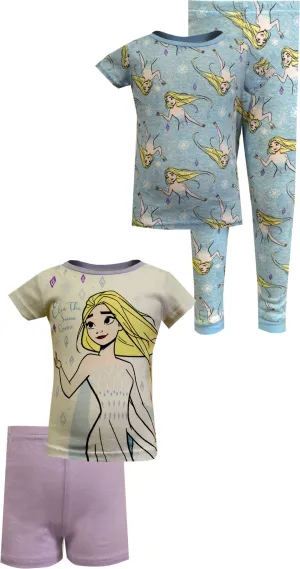 Disney Frozen II Elsa the Snow Queen 4 Piece Cotton Toddler Pajama
