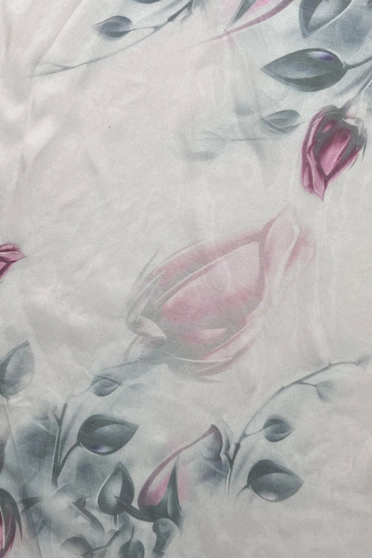 Dry Rose Anabel Printed Silk Chiffon Oblong Shawl 180x110