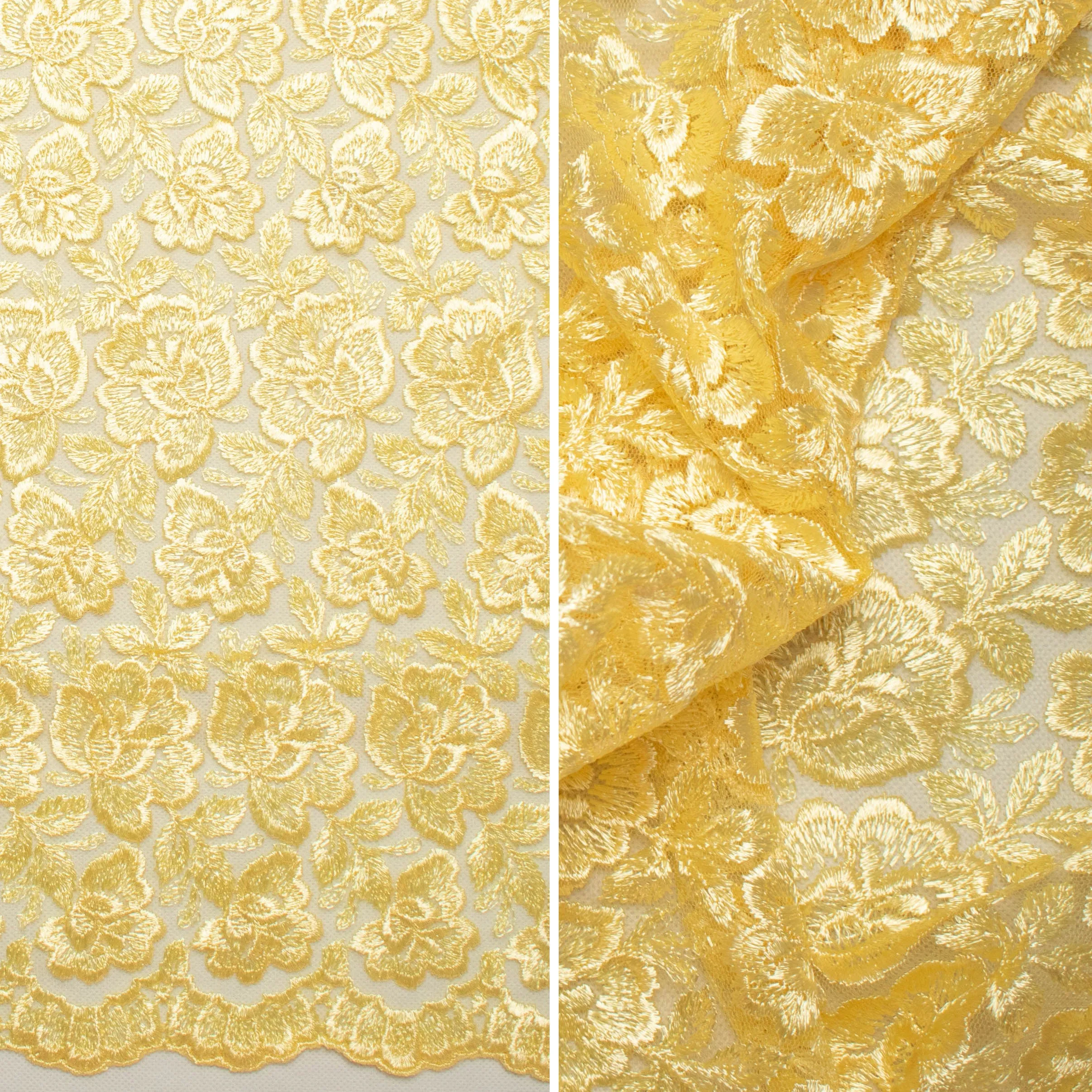 Embroidered Lace BF-62233 Lemon