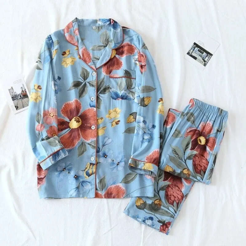 Floral Printed Home Wear Pajamas