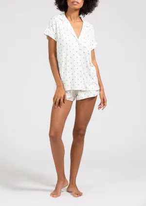 GISELE Printed Short PJ Set in Pine/Bellini