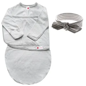Headband and Swaddle with Long Sleeves Bundle