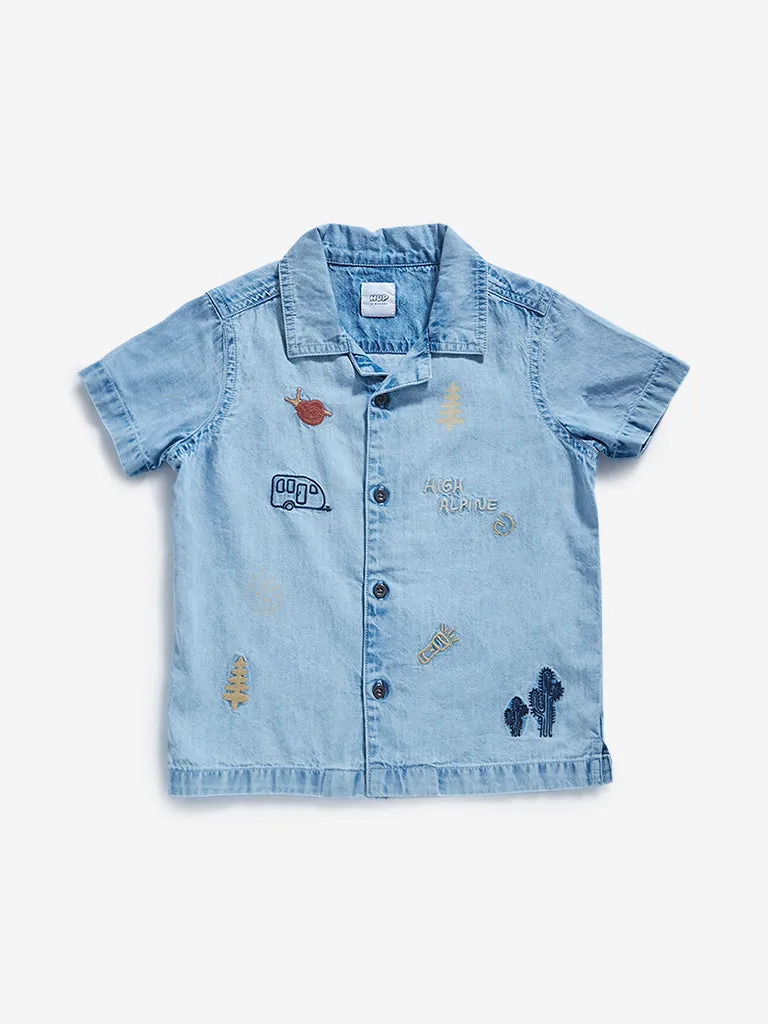 HOP Kids Light Blue Chambray Shirt