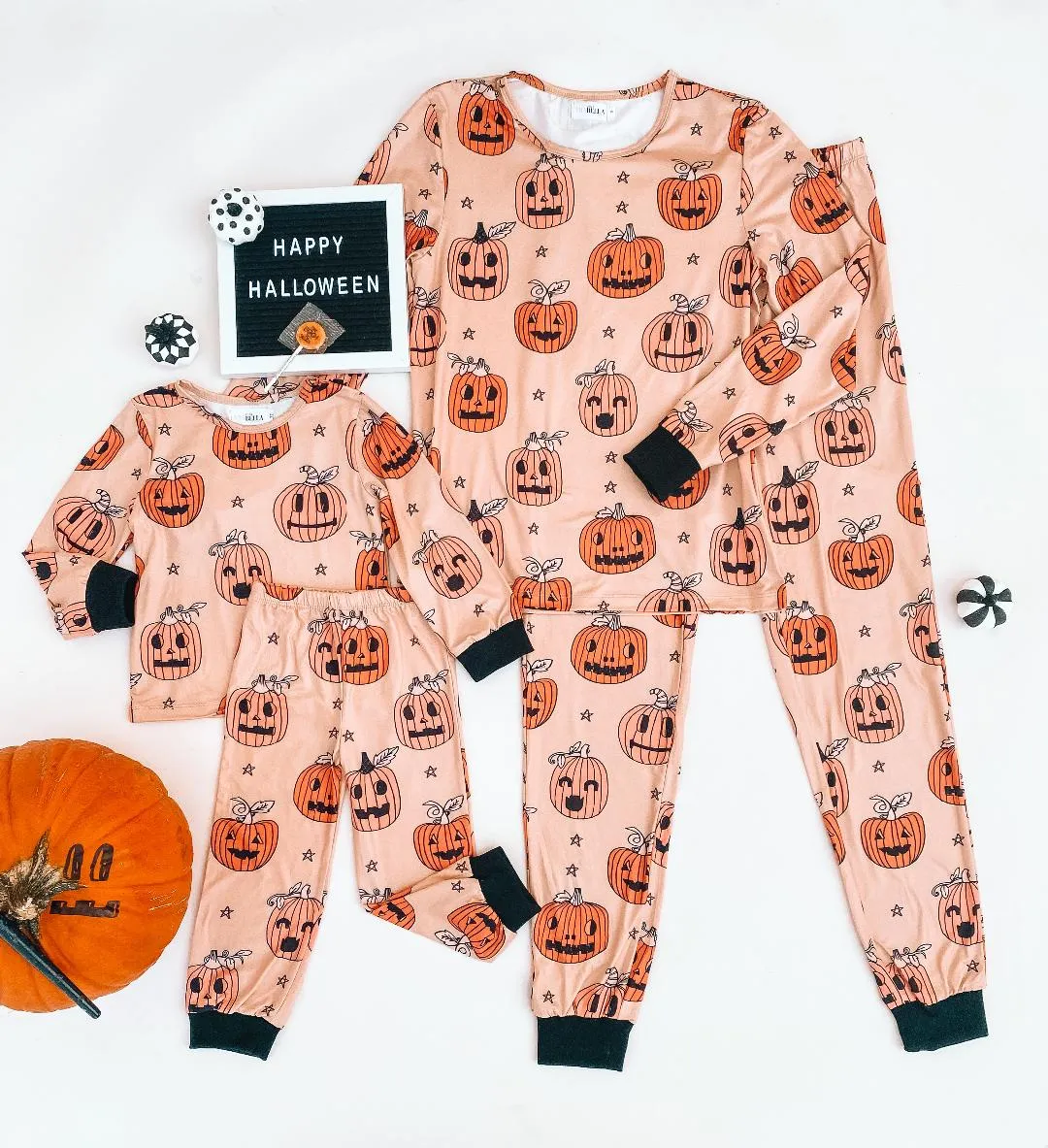 Jack-O' Lantern Matching Pajamas