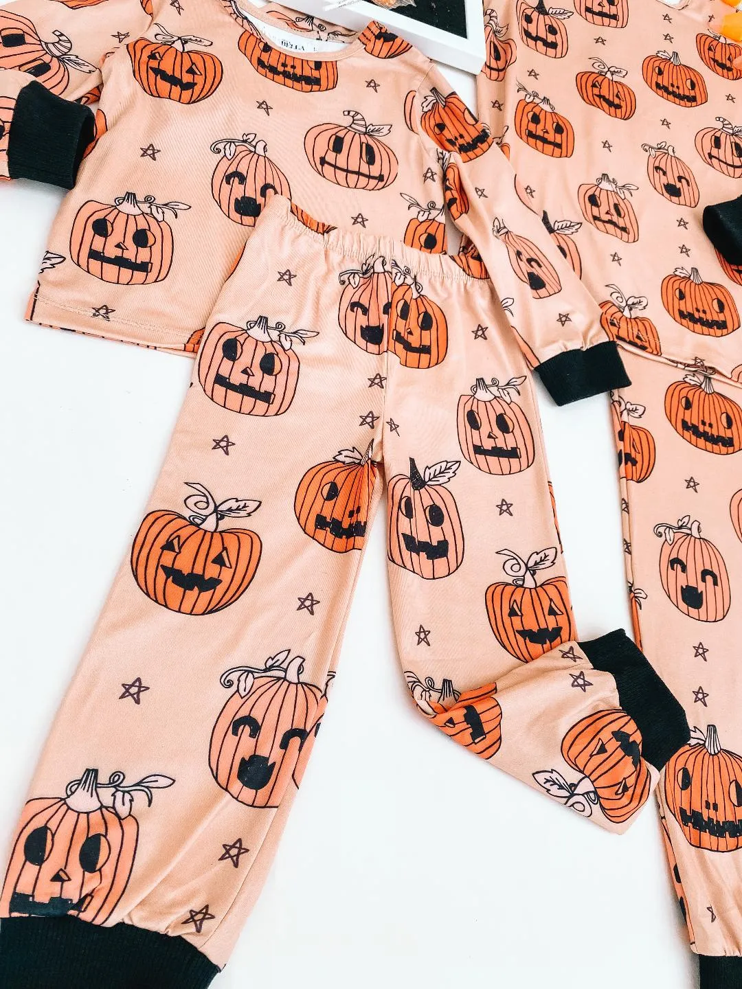 Jack-O' Lantern Matching Pajamas