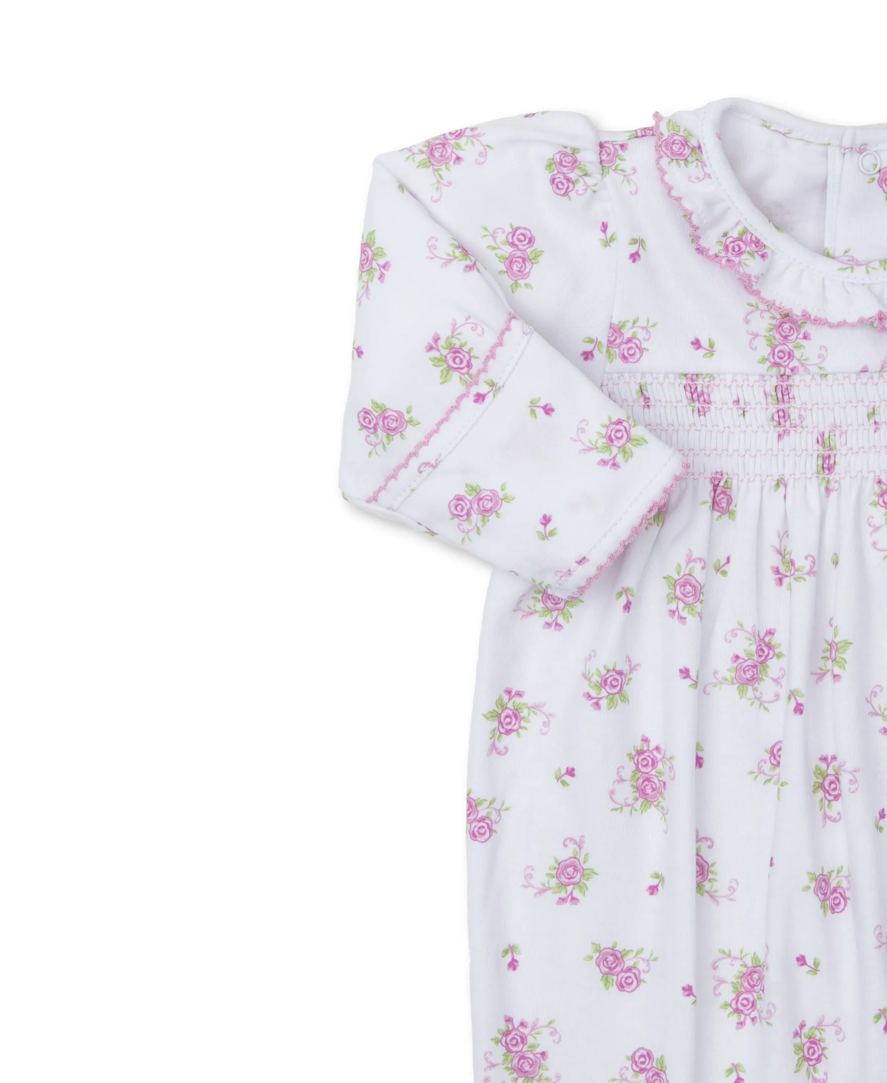 Kissy Kissy - Floral Onesie - Pink and White