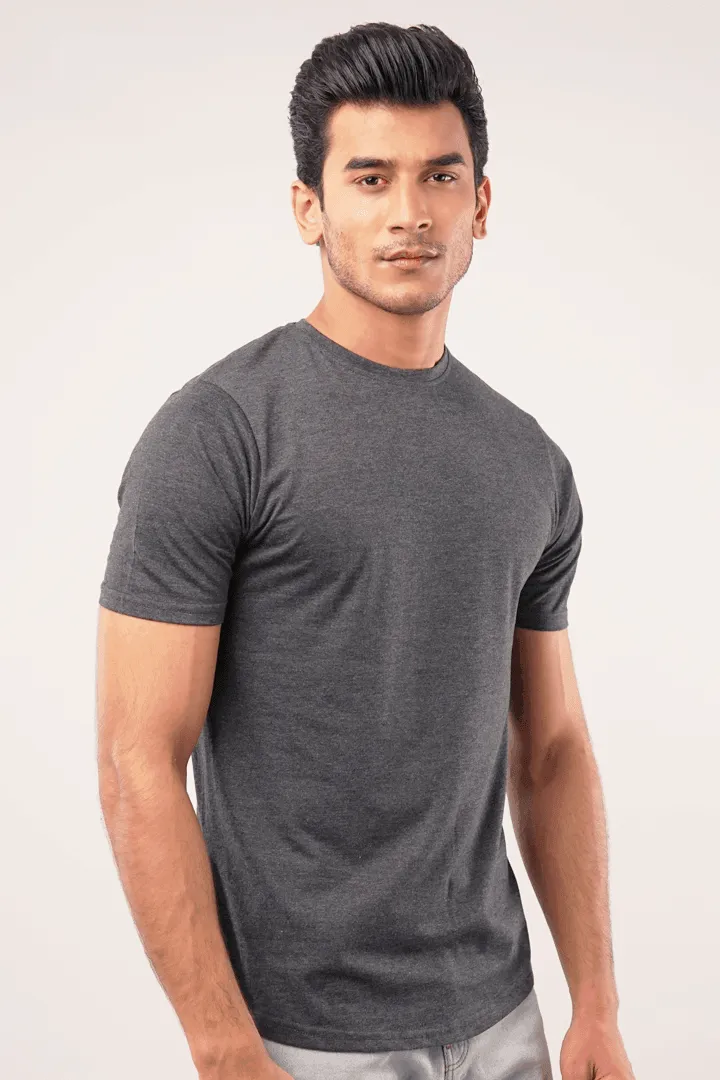 Koel Crew Neck T-Shirt - Charcoal Grey