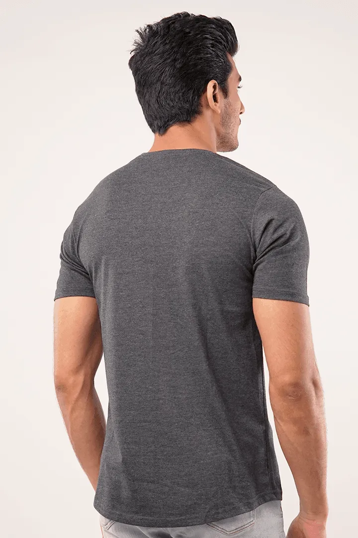 Koel Crew Neck T-Shirt - Charcoal Grey