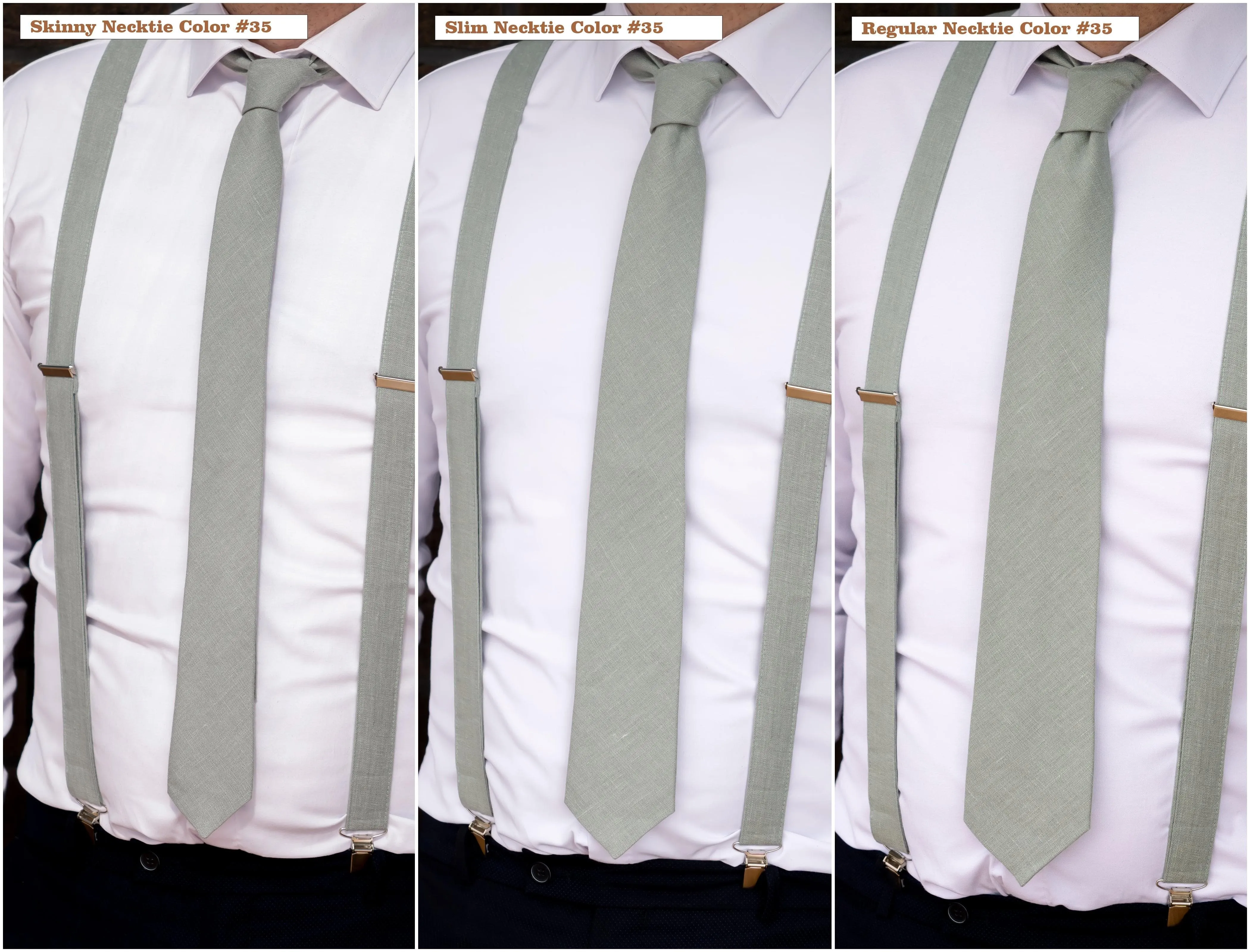 Light Gray necktie | Light Gray linen best men ties for weddings