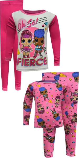 LOL Surprise Oh So Fierce 4 Piece Cotton Pajama Set
