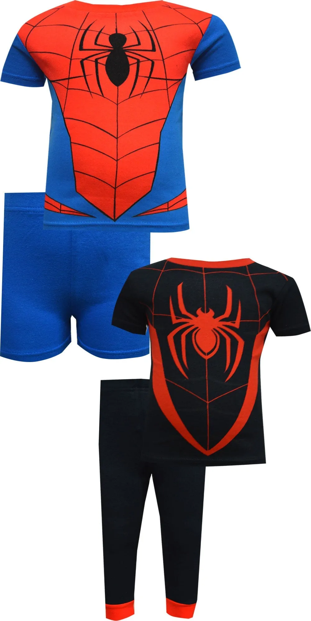 Marvel Comics Spiderman Costume 4 Piece Toddler Cotton Pajamas