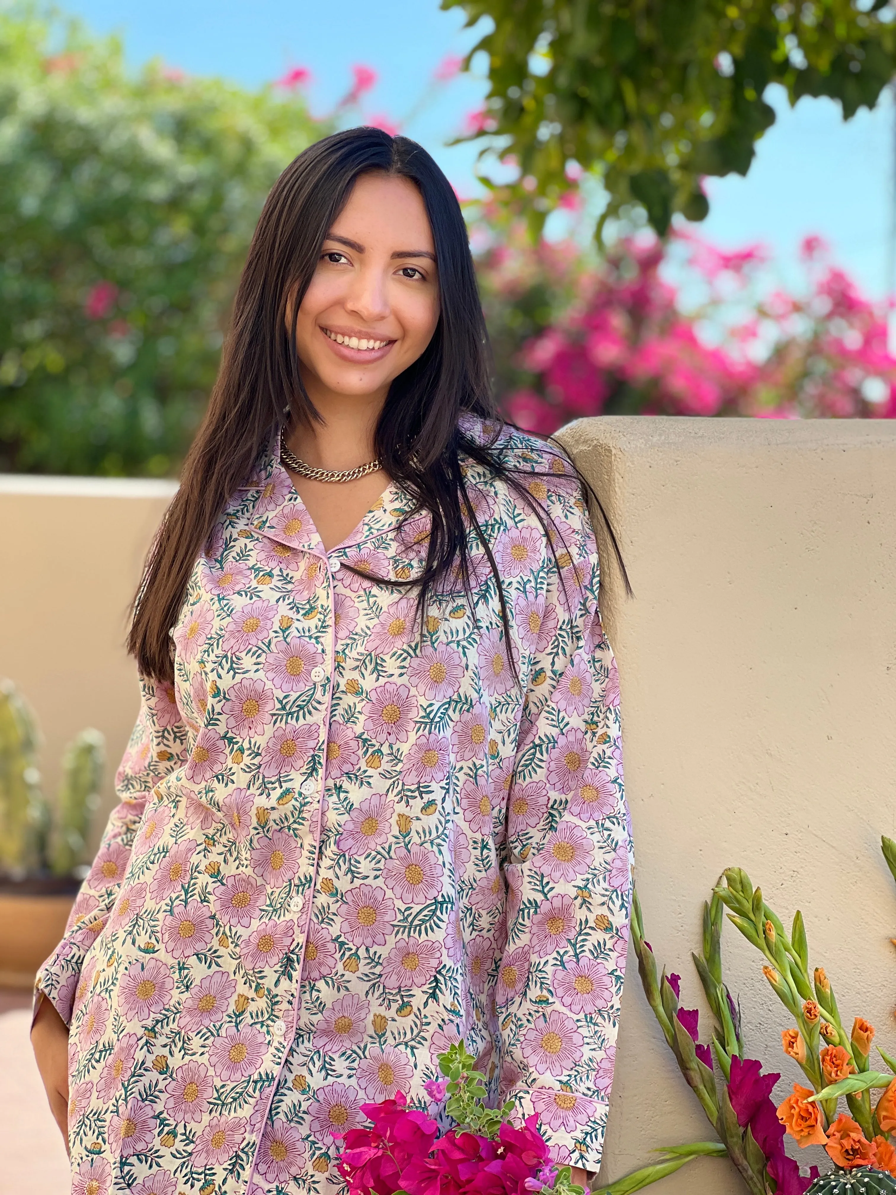 Meravigliosa Mauve Floral Long Sleeve Pajamas Store Credit