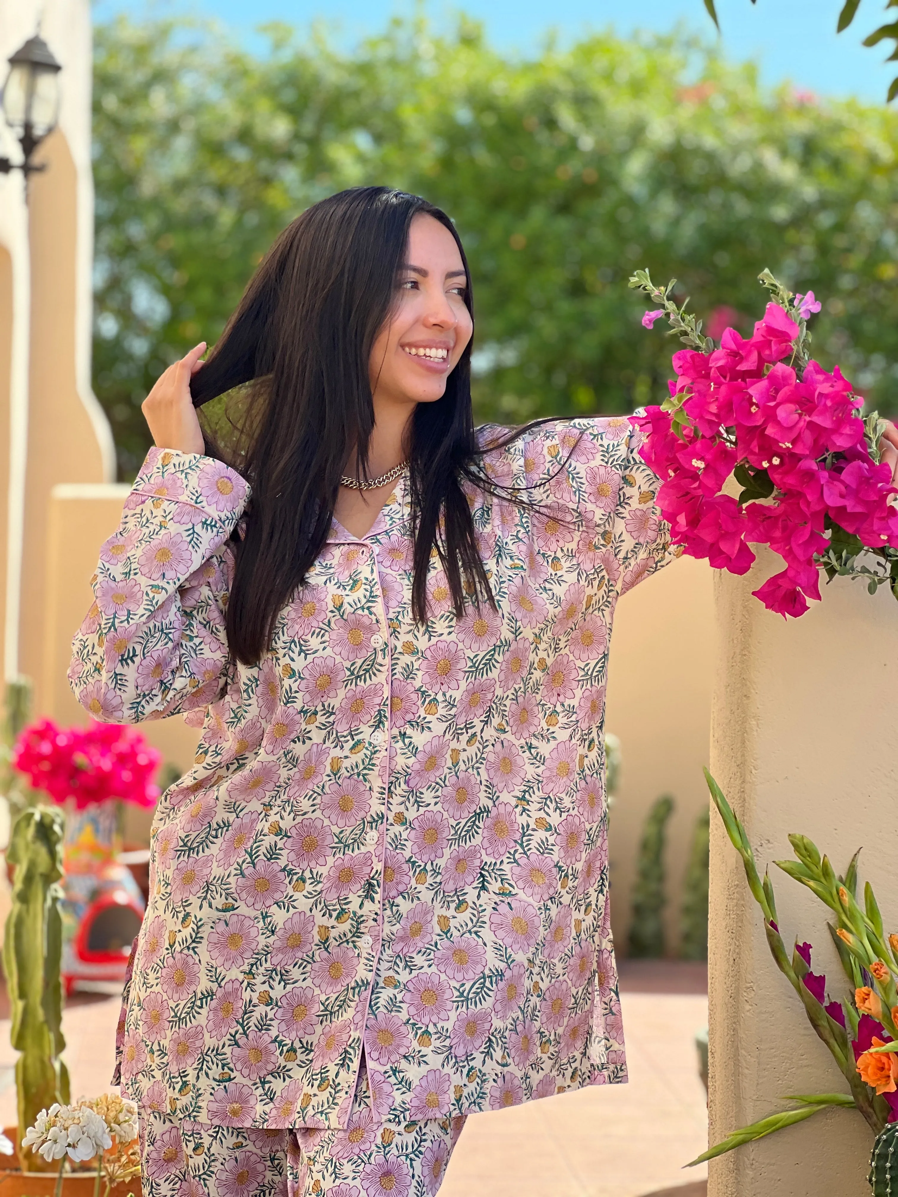 Meravigliosa Mauve Floral Long Sleeve Pajamas Store Credit