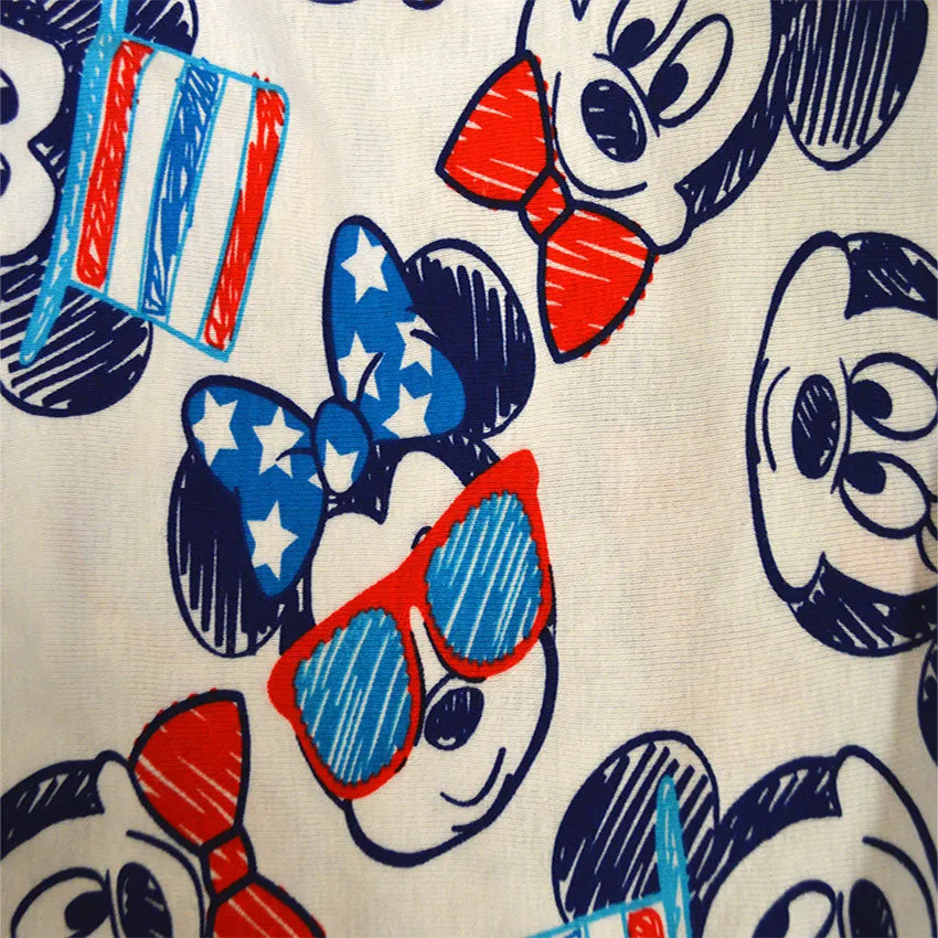 Mickey and Minnie Patriotic Baby and Toddler Cotton Pajama